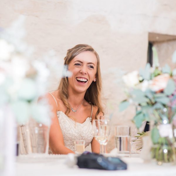 Bride at Grendon Court Barn in Herefordshire