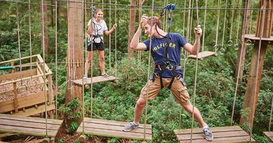 Go Ape near Grendon Court Wedding Barn