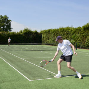 Private tennis court at Grendon Court