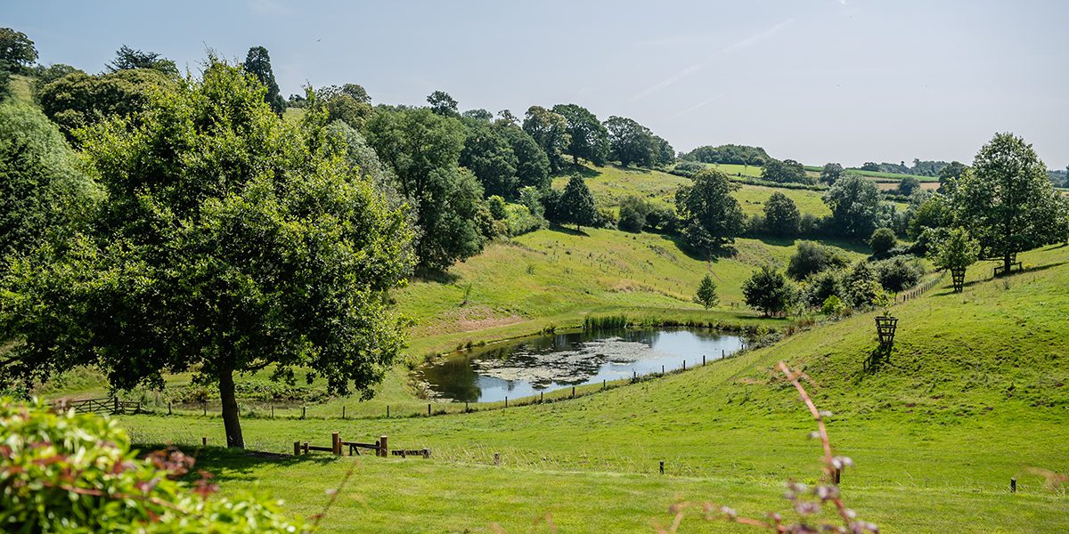 View from Grendon Court Wedding Accommodation